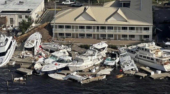 Damaged Motorboats and Sail Boats and Yachts